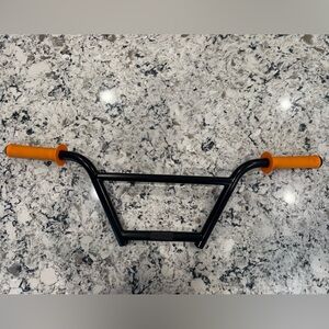 S&M 7” BMX cruiser handle bar with S&M orange grips